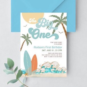 Invitation La grande fête de plage pour le 1er anniversaire d