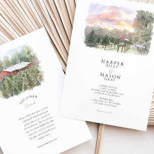 Invitation La grange en palettes à la Wedding de Christmas Tr