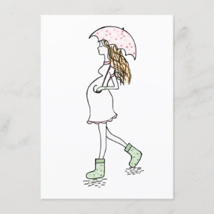 Invitation La jeune femme enceinte Kickin' It Card