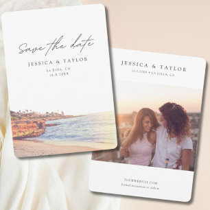 Invitation La Jolla Photo personnalisée Enregistrer la date