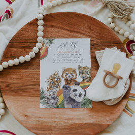 Invitation La jungle tropicale Baby Animaux | BABY SHOWER