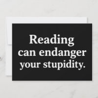 La lecture peut mettre en danger votre stupidité