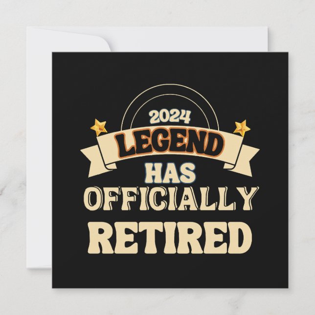 Invitation La légende a officiellement pris sa retraite (Devant)