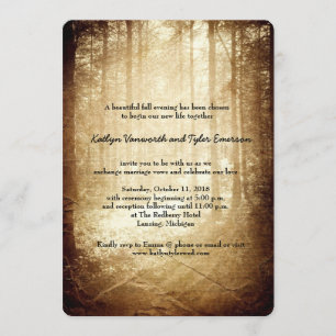 Invitation La lumière d'amour brille dans le Mariage de autom