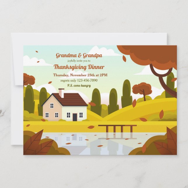 Invitation La maison de grand-mère nous allons (Devant)