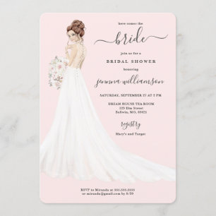 Invitation La mariée à la Fête de l'mariée Lace Gown