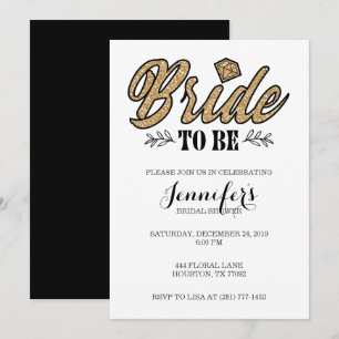 Invitation La mariée à l'invitation de la fête-l'or et le noi