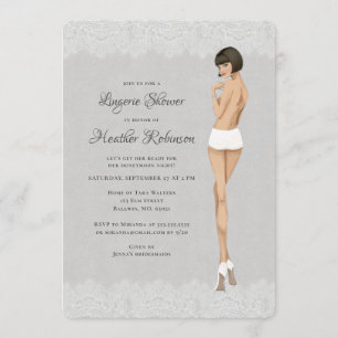 Invitation La mariée aux culottes Lacy Lingerie Shower