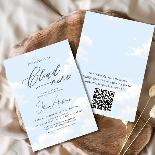 Invitation La Mariée Code QR est sur Cloud Neuf Fêtes des mar