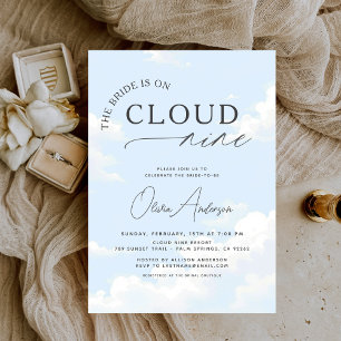Invitation La Mariée Est Sur Cloud Neuf Fête des mariées