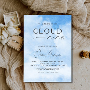 Invitation La Mariée Est Sur Cloud Neuf Fête des mariées