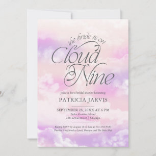 Invitation La mariée est sur un nuage Lavande Enterrement de 