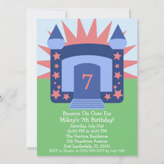 Invitation La Marine Rebondit Sur Le Bounce House Anniversair