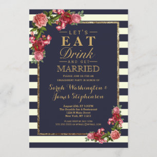 Invitation La marine Rose en grève et le Gold Engagement Part