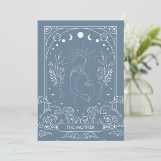 Invitation La Mère, Baby shower céleste