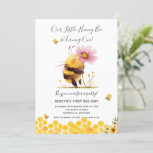 Invitation La mignonne marguerite d'abeilles jaunes atteint u