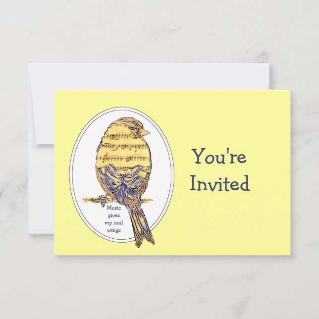 Invitation La musique donne mes ailes soul Citer Bird Bird An (Devant)