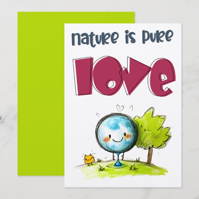Invitation La nature est l'amour pur : protéger les forêts de (Devant / Derrière)