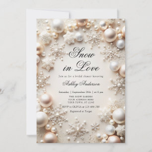 Invitation La neige en amour Fête des mariées de perles de fl