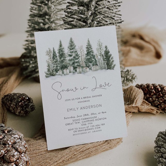 Invitation La neige en amour Fête des mariées d'hiver (Créateur téléchargé)