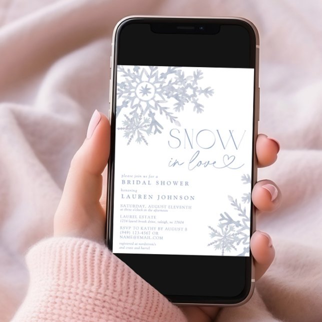 Invitation La neige en amour Flube de neige Fête des mariées  (Créateur téléchargé)