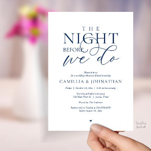 Invitation “La Nuit Avant de Se Dire Oui” Dîner de Répétition