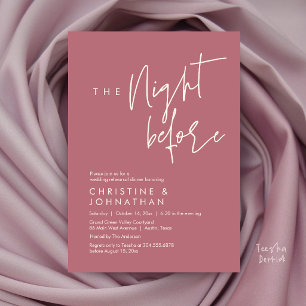 Invitation La Nuit Avant, Dîner de Répétition de Mariage Casu