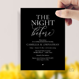 Invitation “La Nuit Avant” Dîner de Répétition de Mariage Mod
