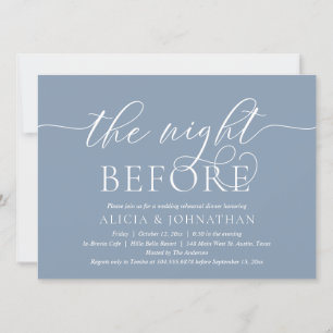 Invitation La Nuit Avant, Dîner de Répétition de Mariage Mode
