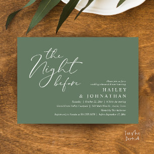 Invitation La Nuit Avant, Dîner de Répétition de Mariage Mode
