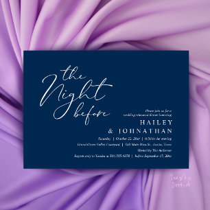 Invitation La Nuit Avant, Dîner de Répétition de Mariage Mode