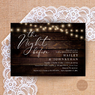 Invitation La Nuit Avant, Dîner de Répétition de Mariage Mode