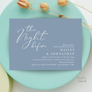 Invitation La Nuit Avant, Dîner de Répétition de Mariage Mode