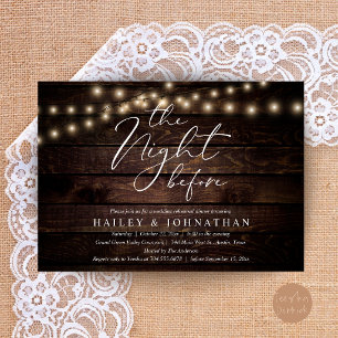 Invitation La Nuit Avant, Dîner de Répétition de Mariage Mode