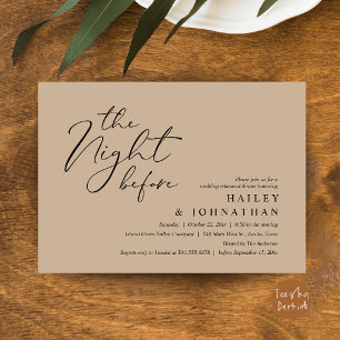 Invitation La Nuit Avant, Dîner de Répétition de Mariage Mode