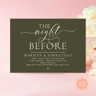 Invitation La Nuit Avant, Dîner de Répétition de Mariage Mode