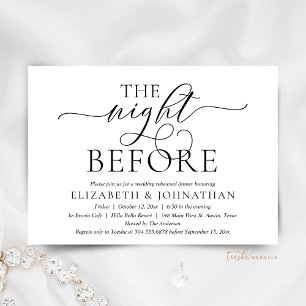 Invitation La Nuit Avant, Dîner de Répétition de Mariage Mode