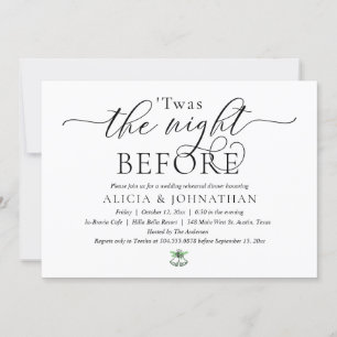Invitation La Nuit Avant, Dîner de Répétition de Mariage Mode