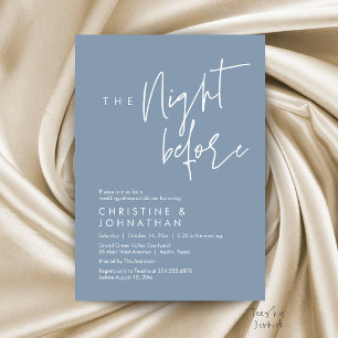 Invitation La Nuit Avant, Dîner Décontracté de Répétition de