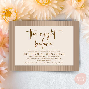 Invitation La nuit avant la répétition classique du Mariage n
