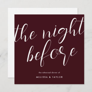 Invitation La Nuit Avant La Répétition De La Calligraphie De