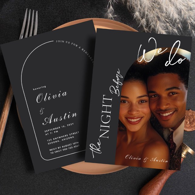 Invitation La Nuit Avant Le Dîner De Répétition Photo Arch (Créateur téléchargé)