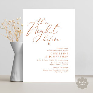 Invitation La Nuit Avant Le Dîner De Répétition Romantique De