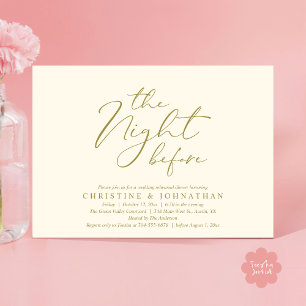 Invitation La Nuit Avant Le Dîner De Répétition Romantique De
