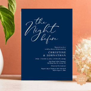 Invitation La Nuit Avant Le Dîner De Répétition Romantique De