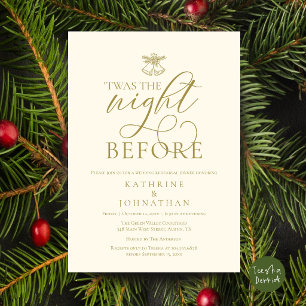 Invitation La Nuit Avant les Cloches de Mariage au Gui