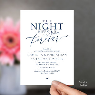 Invitation “La Nuit Avant Pour Toujours” Dîner de Répétition