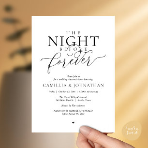 Invitation “La Nuit Avant Pour Toujours” Dîner de Répétition
