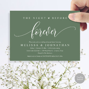 Invitation La Nuit Avant Pour Toujours, Dîner De Répétition M