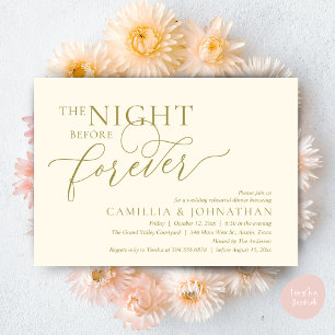 Invitation La Nuit Avant Pour Toujours, Dîner De Répétition M